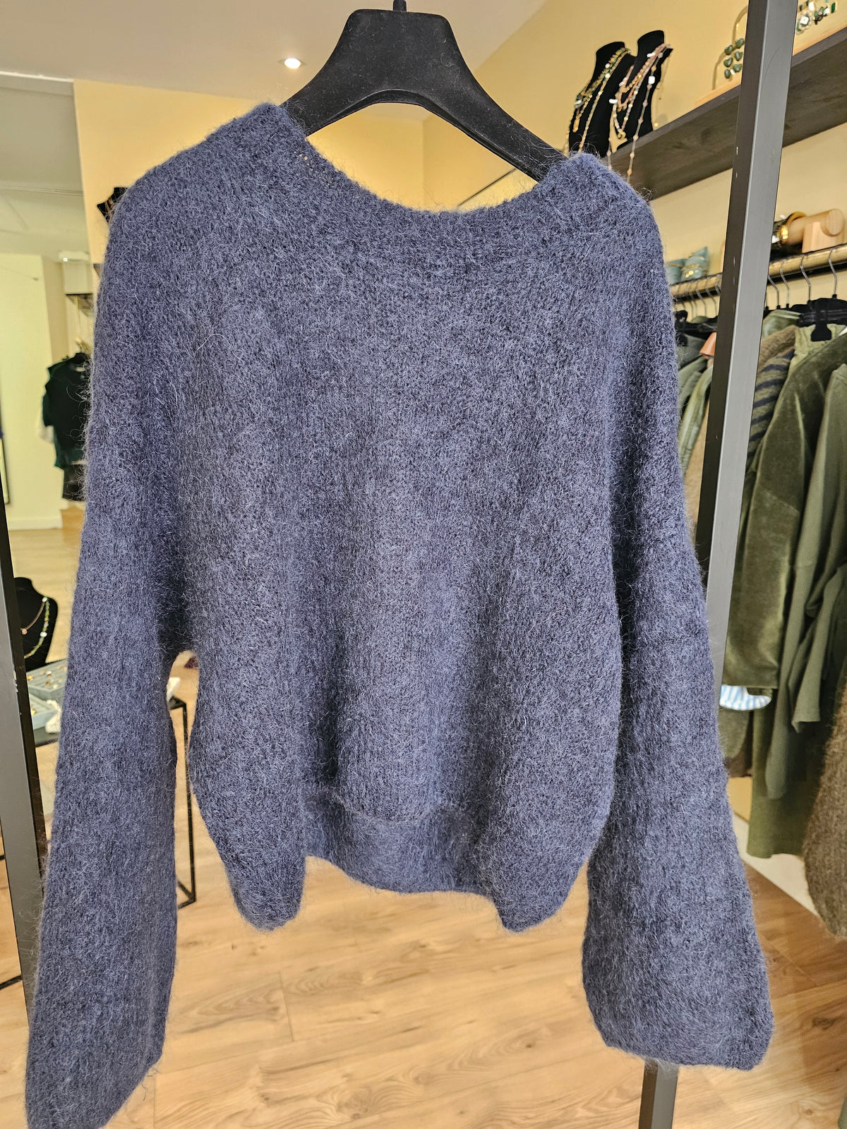Pull marine kid mohair