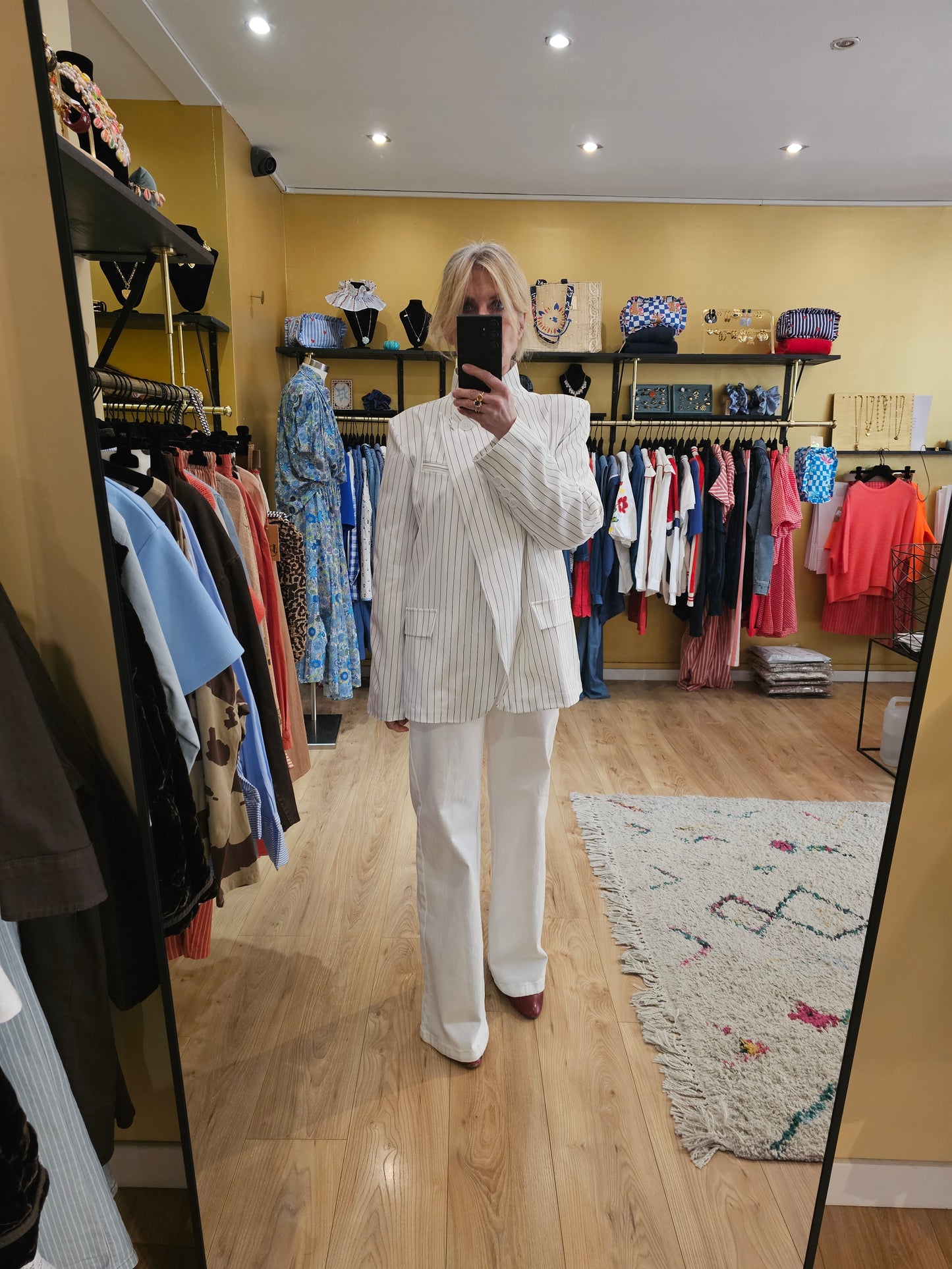 Veste blanche rayée Johanna Paris