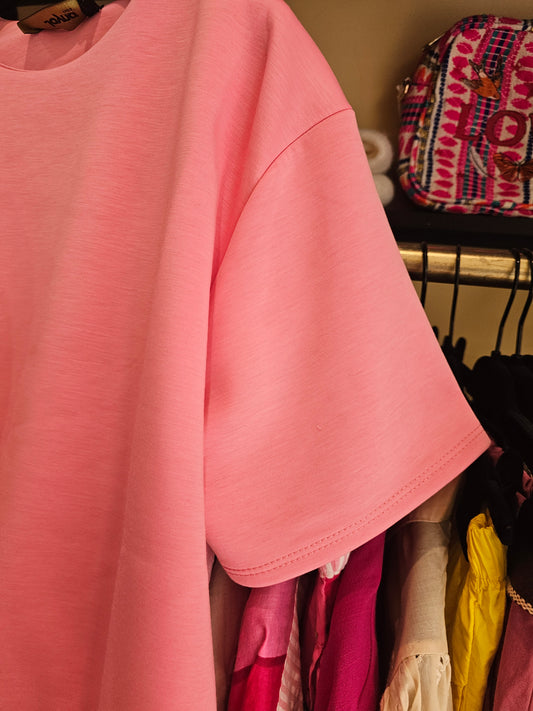 Tshirt molletonné rose malabar