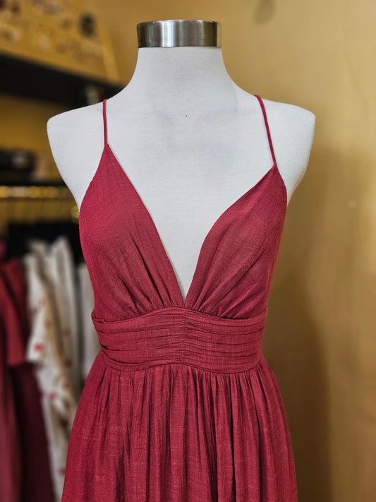 Robe dos nu Framboise