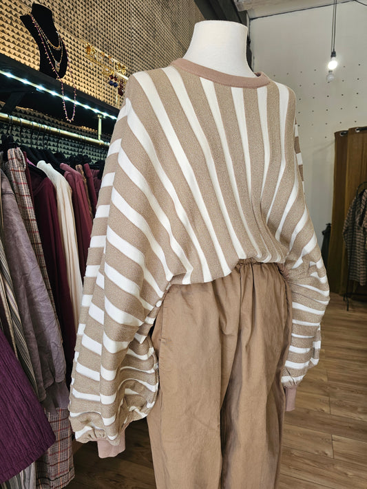 Pull lurex manches boules