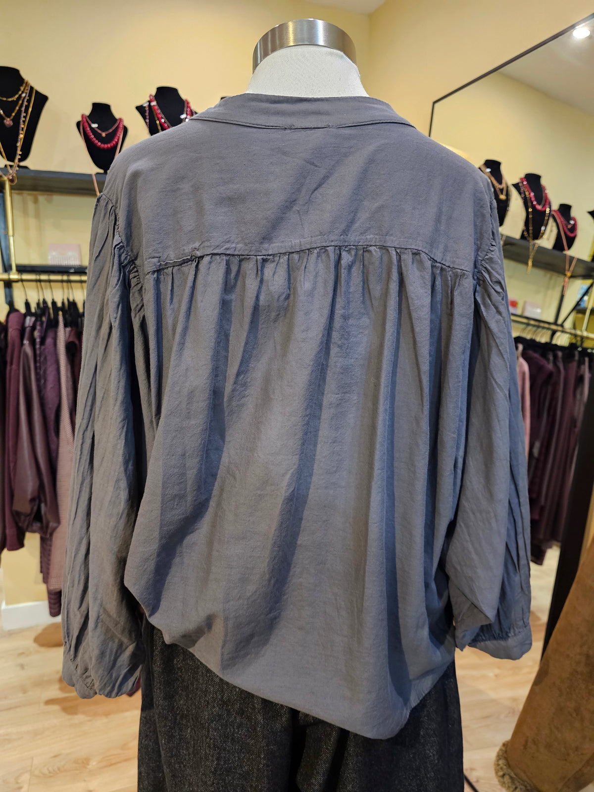 Chemise en eoton gris anthracite Johanna Paris