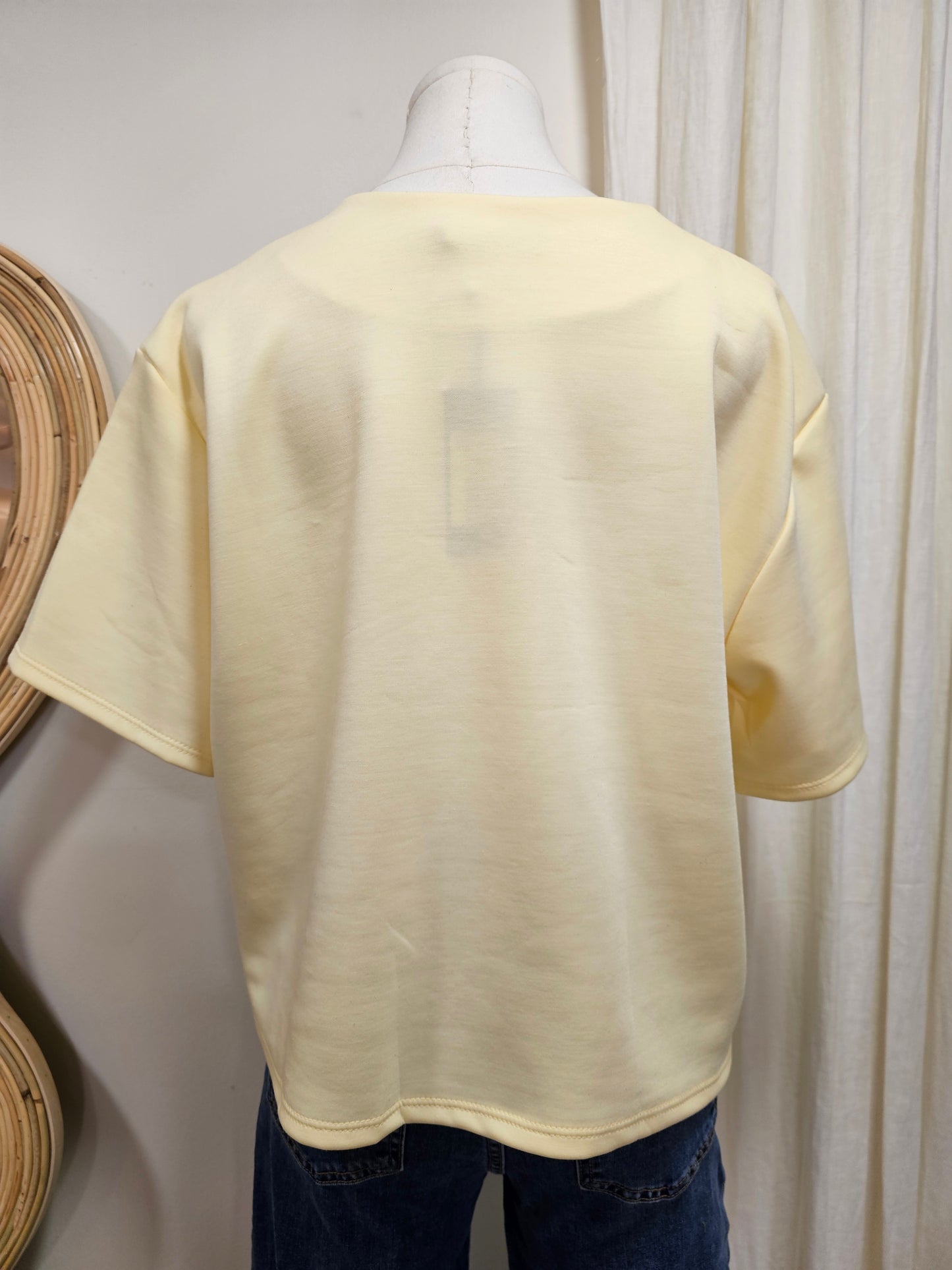 Tshirt molletonné jaune