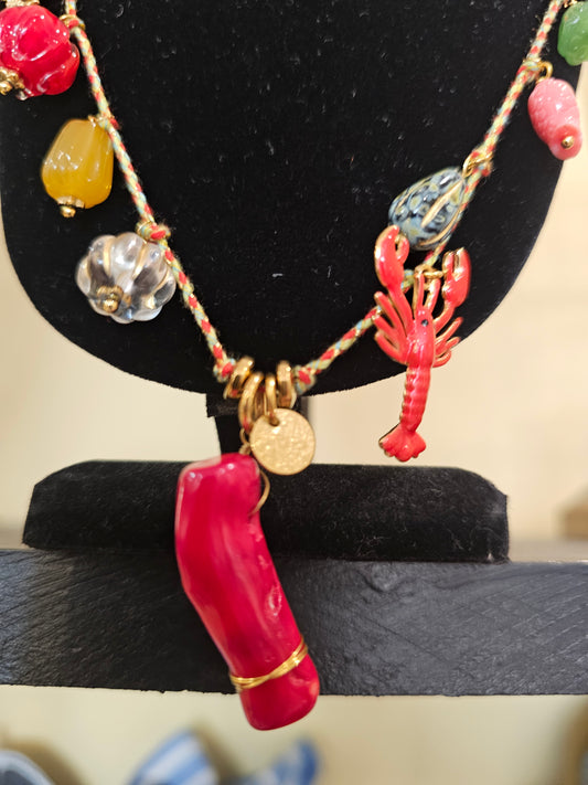 Sautoir breloques reglable