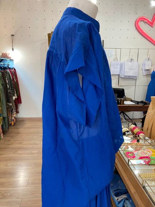 Top voile de coton bleu roi Johanna Paris