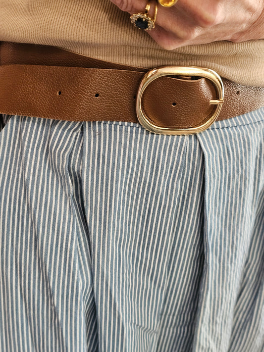 Jupe rayée bleu et blanc