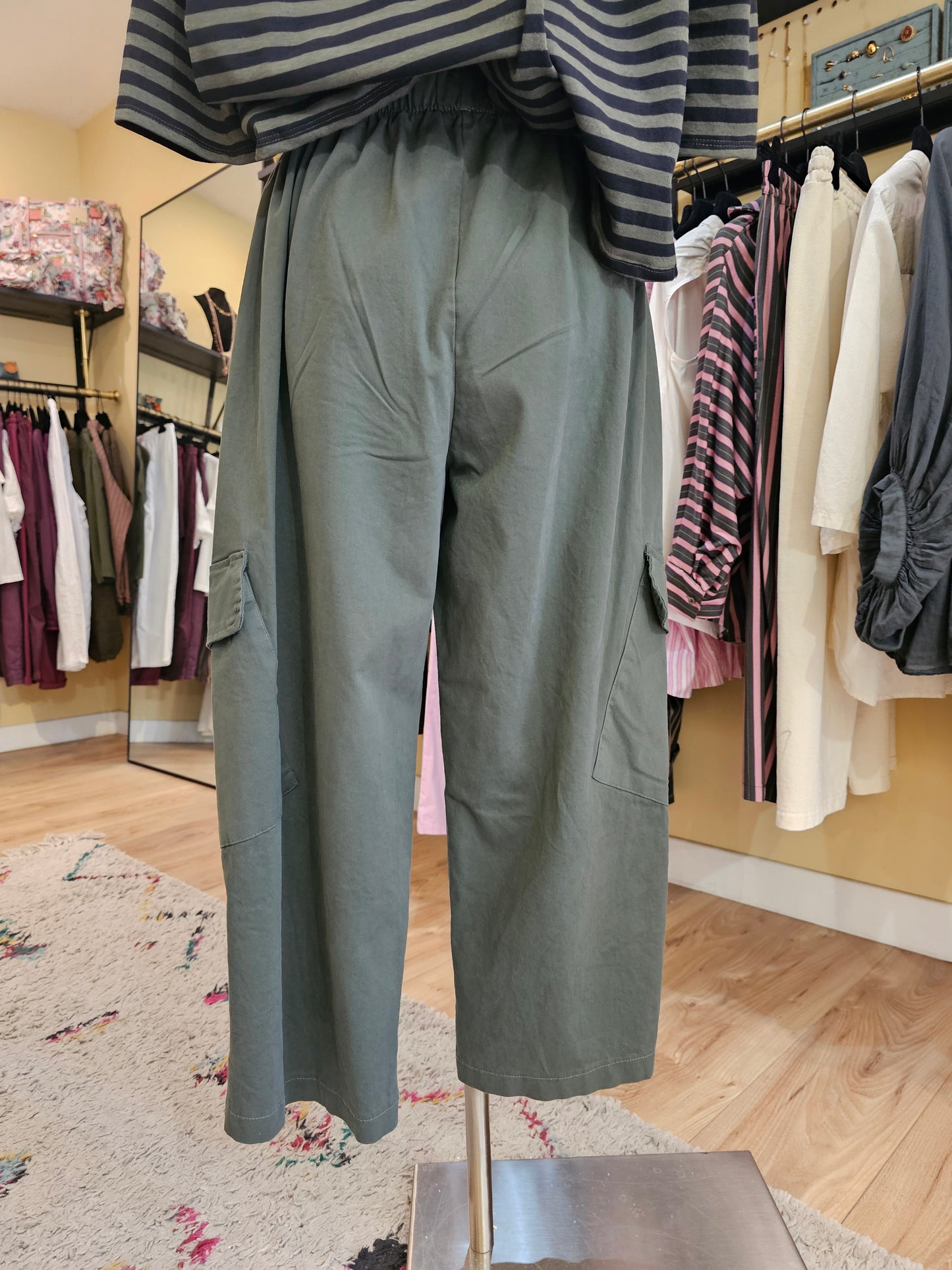 Pantalon cargo vert