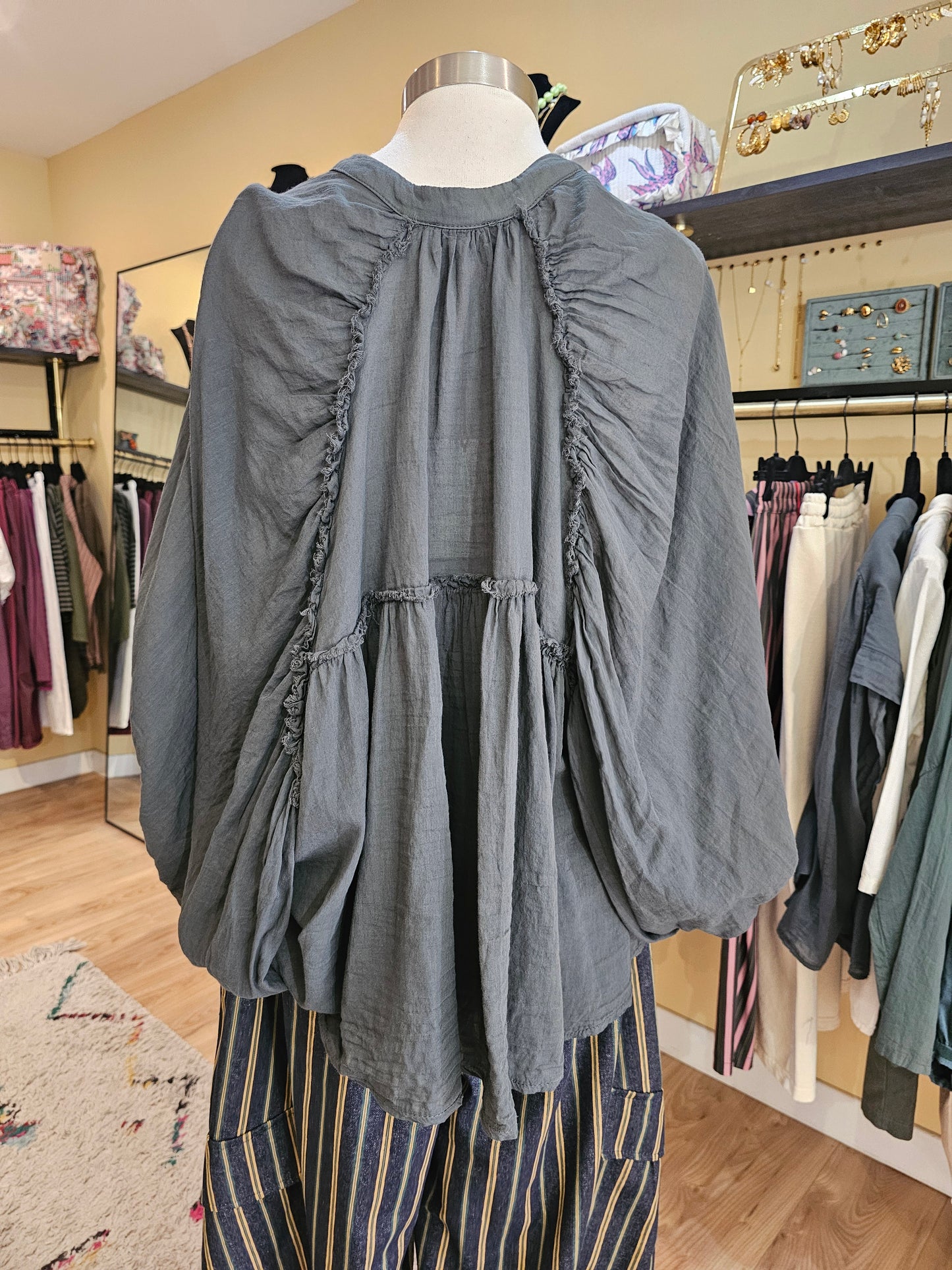 Chemise coton vert foncé