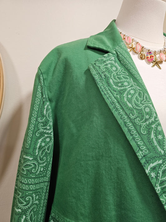 Veste bandana verte oversize