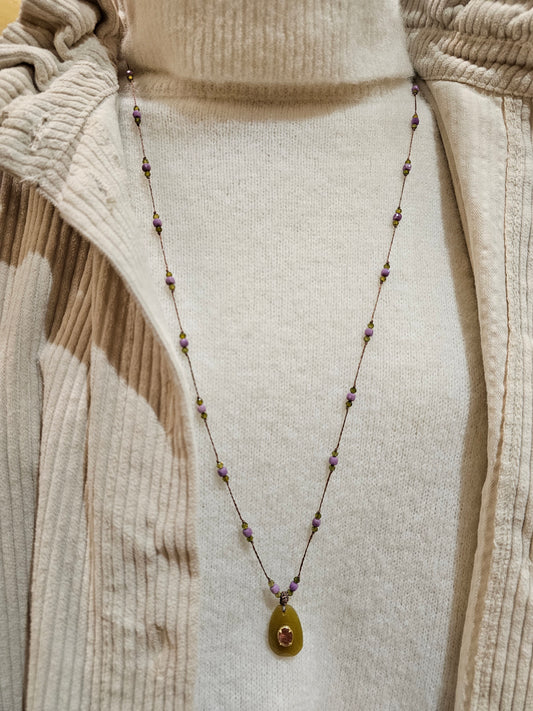 Sautoir pierres fines