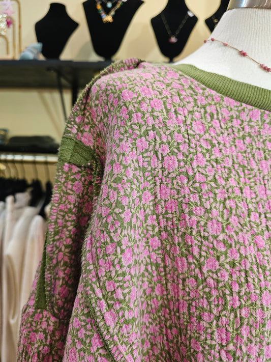 Sweat fleuri Johanna Paris