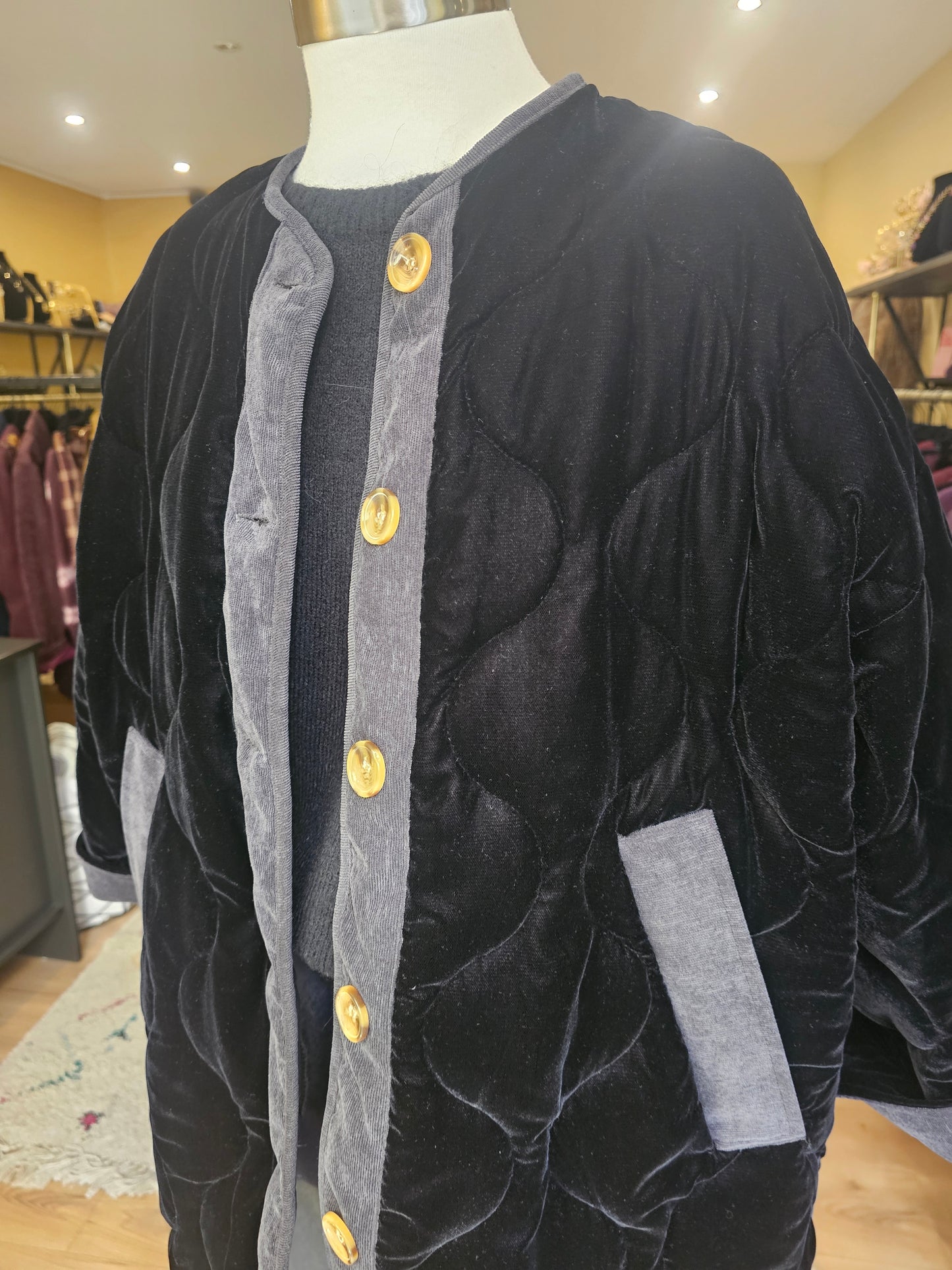 Veste en velours noir Johanna Paris