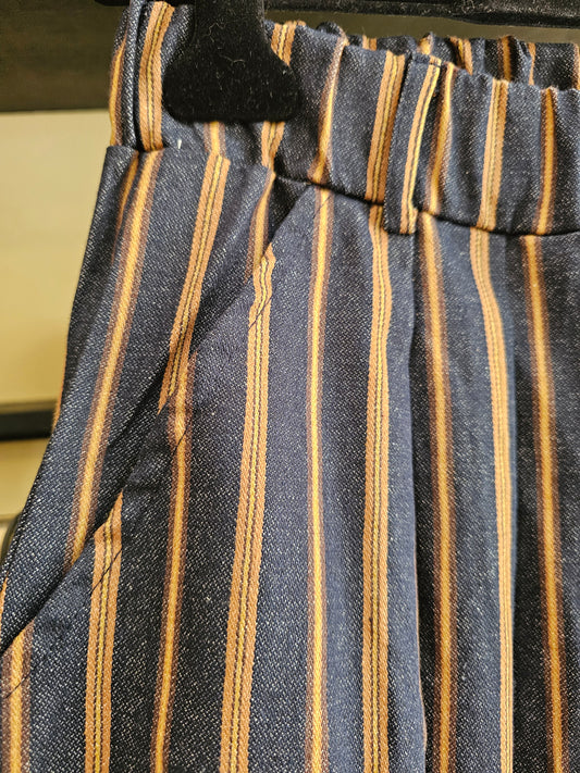 Pantalon rayé camel