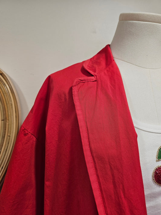 Veste rouge en coton