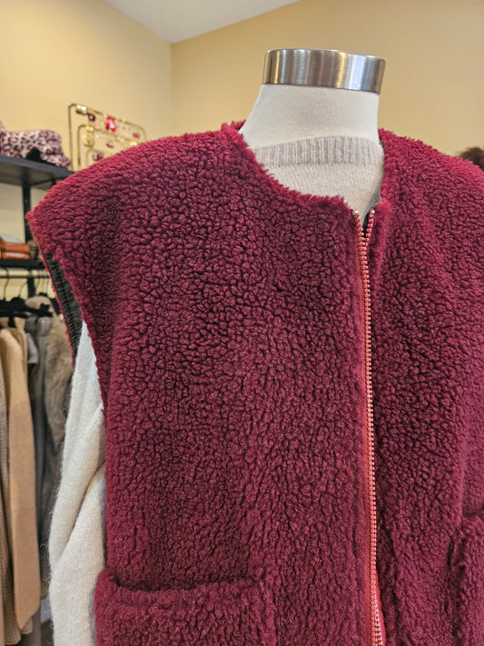 Gilet sans manche bordeaux