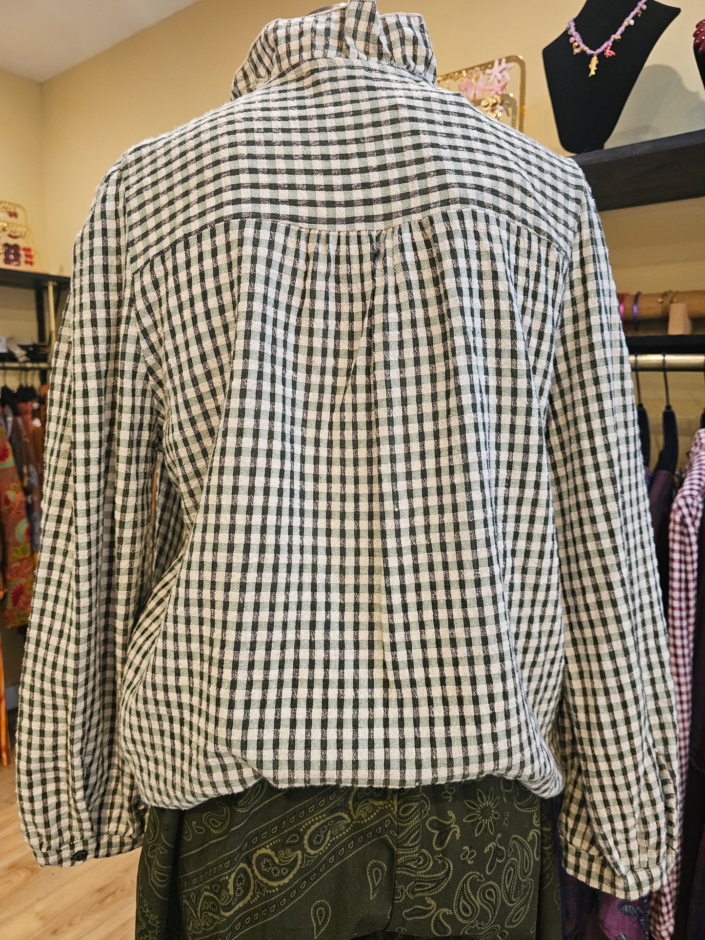 Chemise carreaux vert Johanna Paris