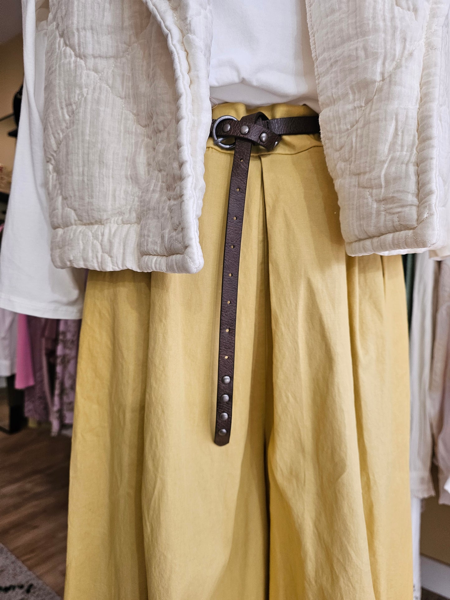 Pantalon jaune large Johanna Paris