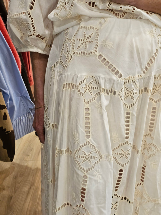 Jupe broderie anglaise Johanna Paris