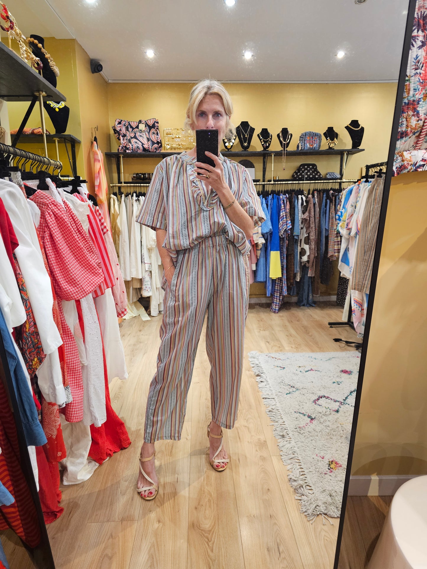 Pantalon magique rayé Johanna Paris