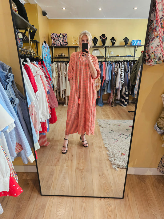 Robe vichy corail Johanna Paris