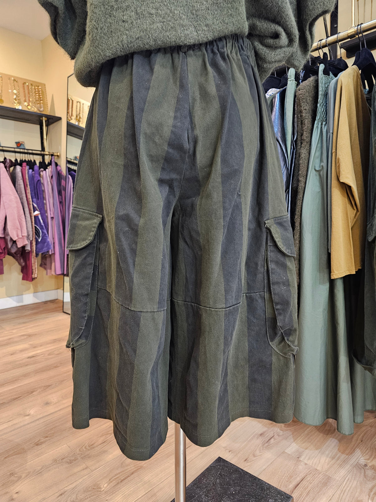 Bermuda cargo long rayé Johanna Paris