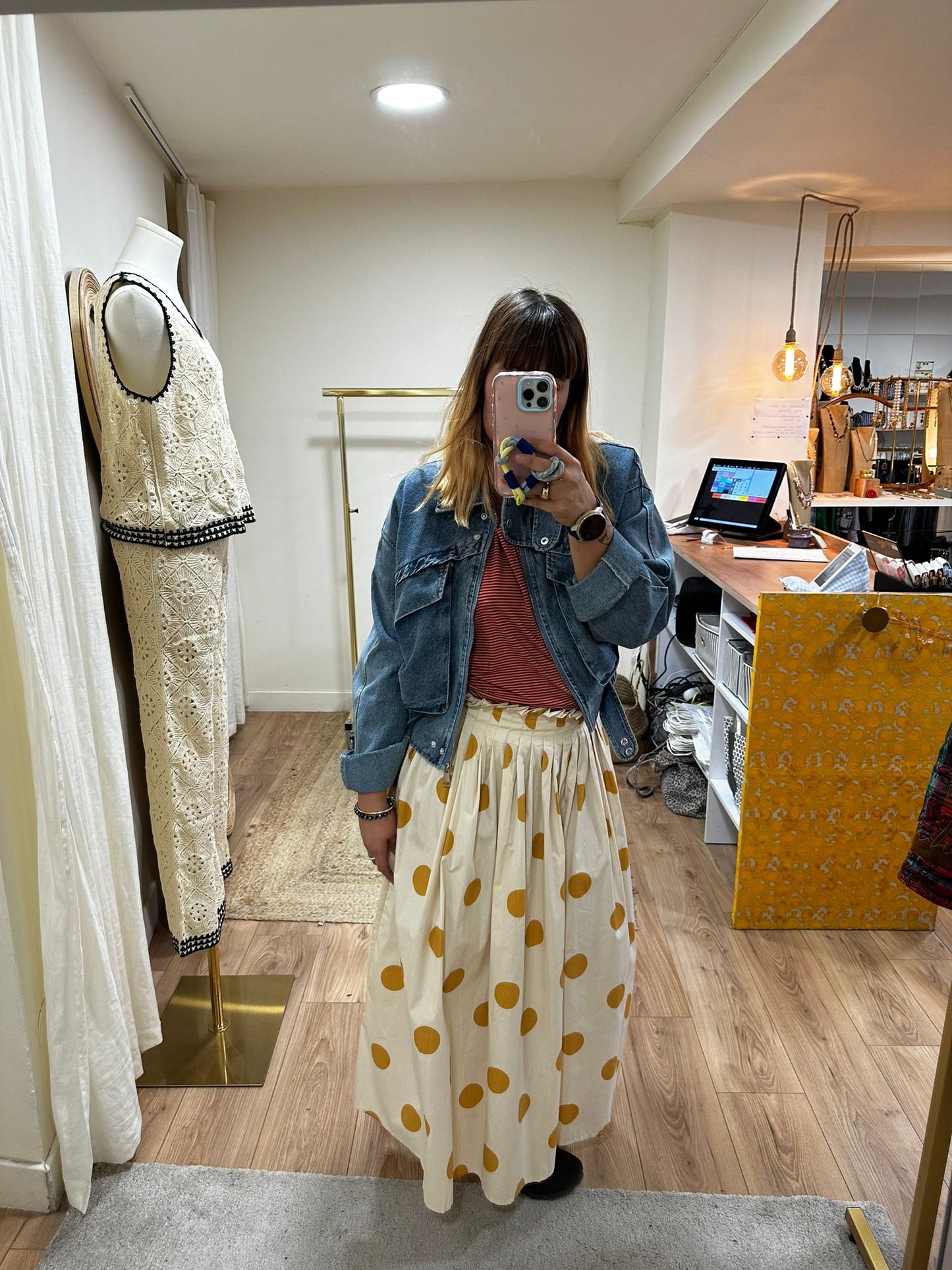 Jupe à pois Johanna Paris