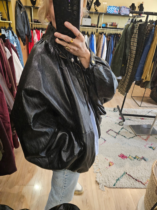 Blouson simili noir Johanna Paris