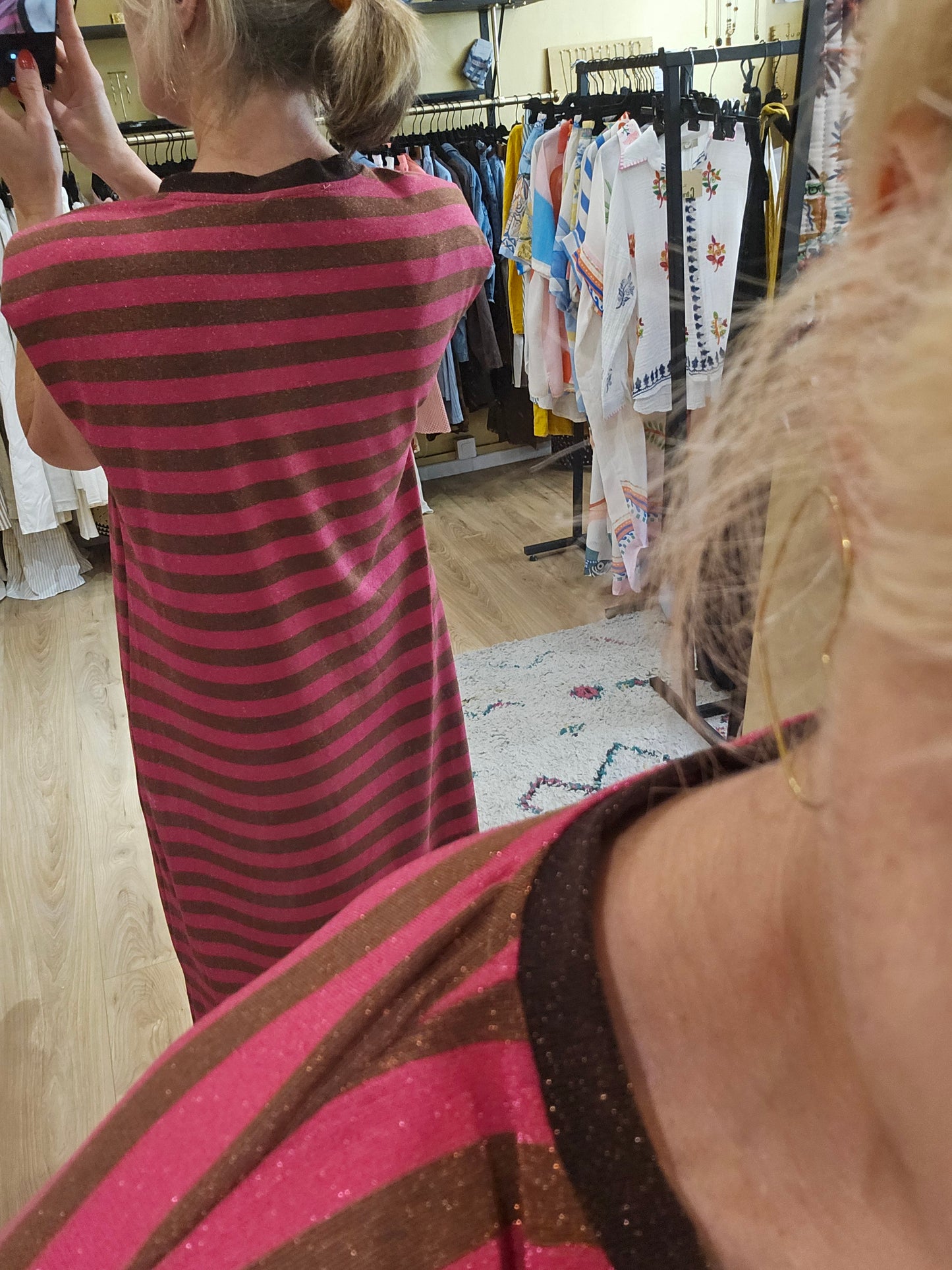 Robe rayée lurex Johanna Paris