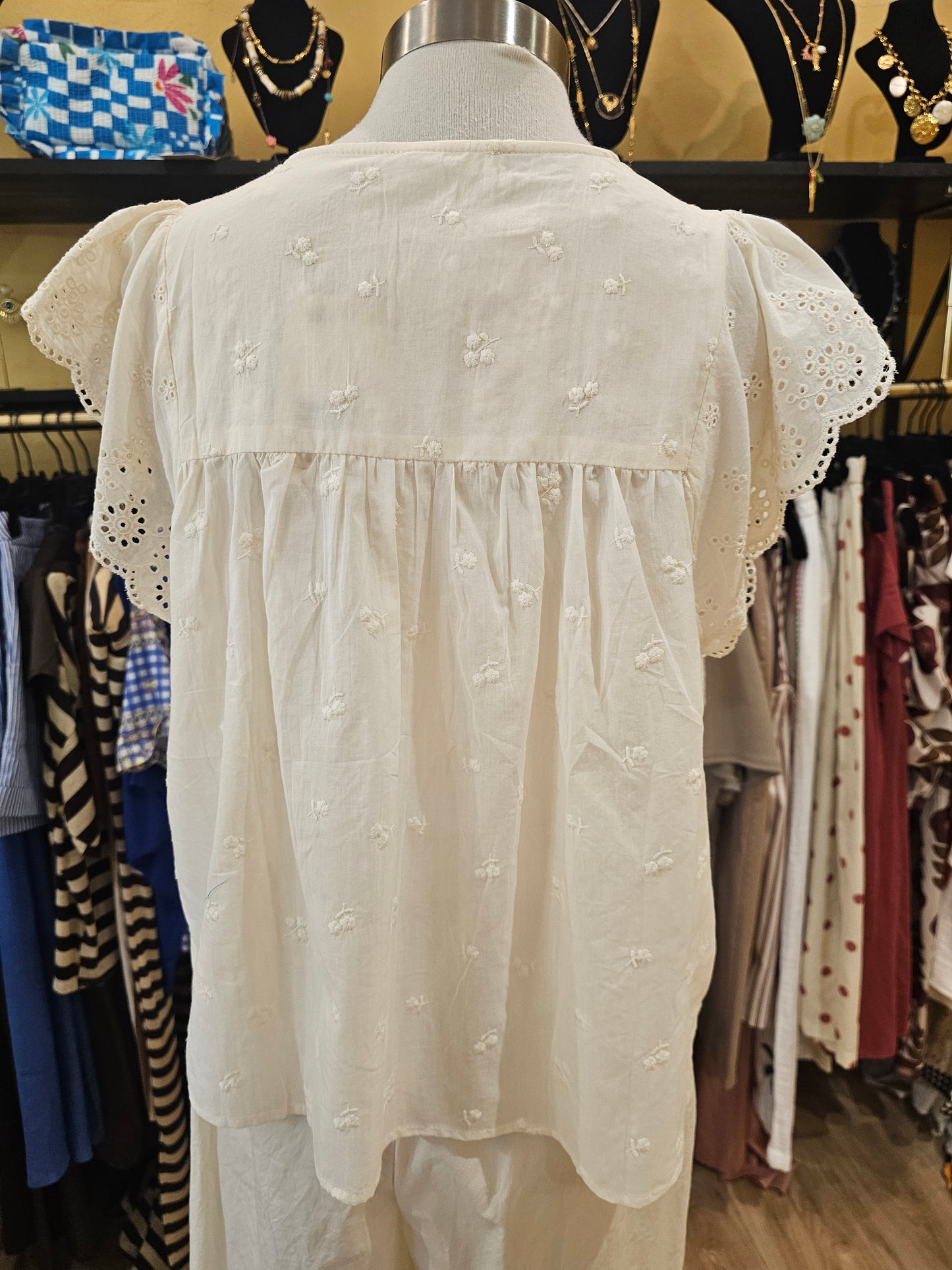 Top broderie anglaise