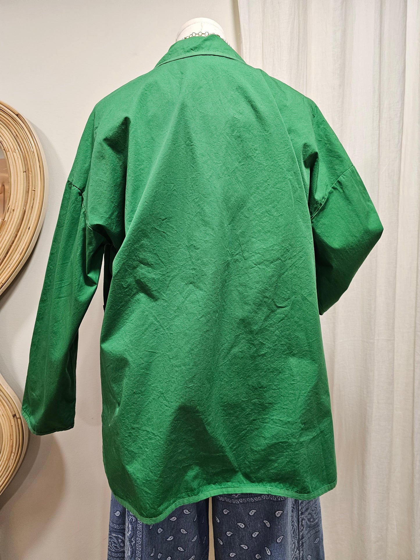 Veste verte en coton