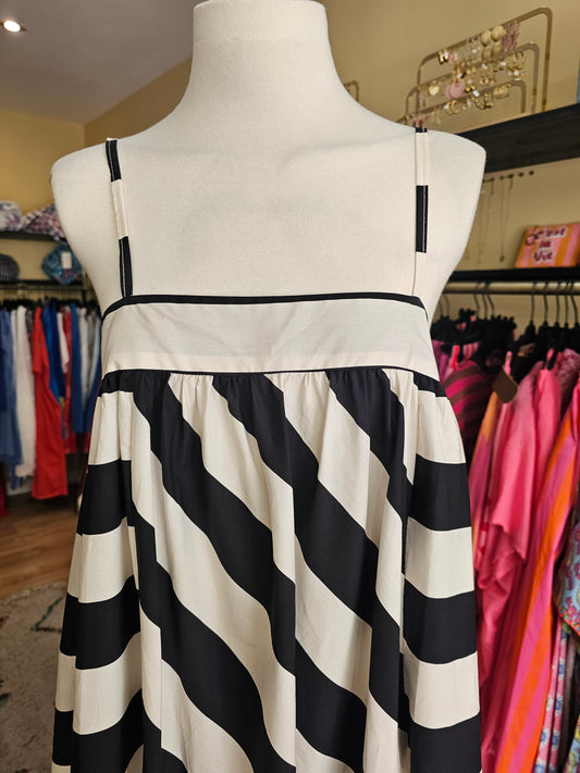 Robe rayé noire johanna paris
