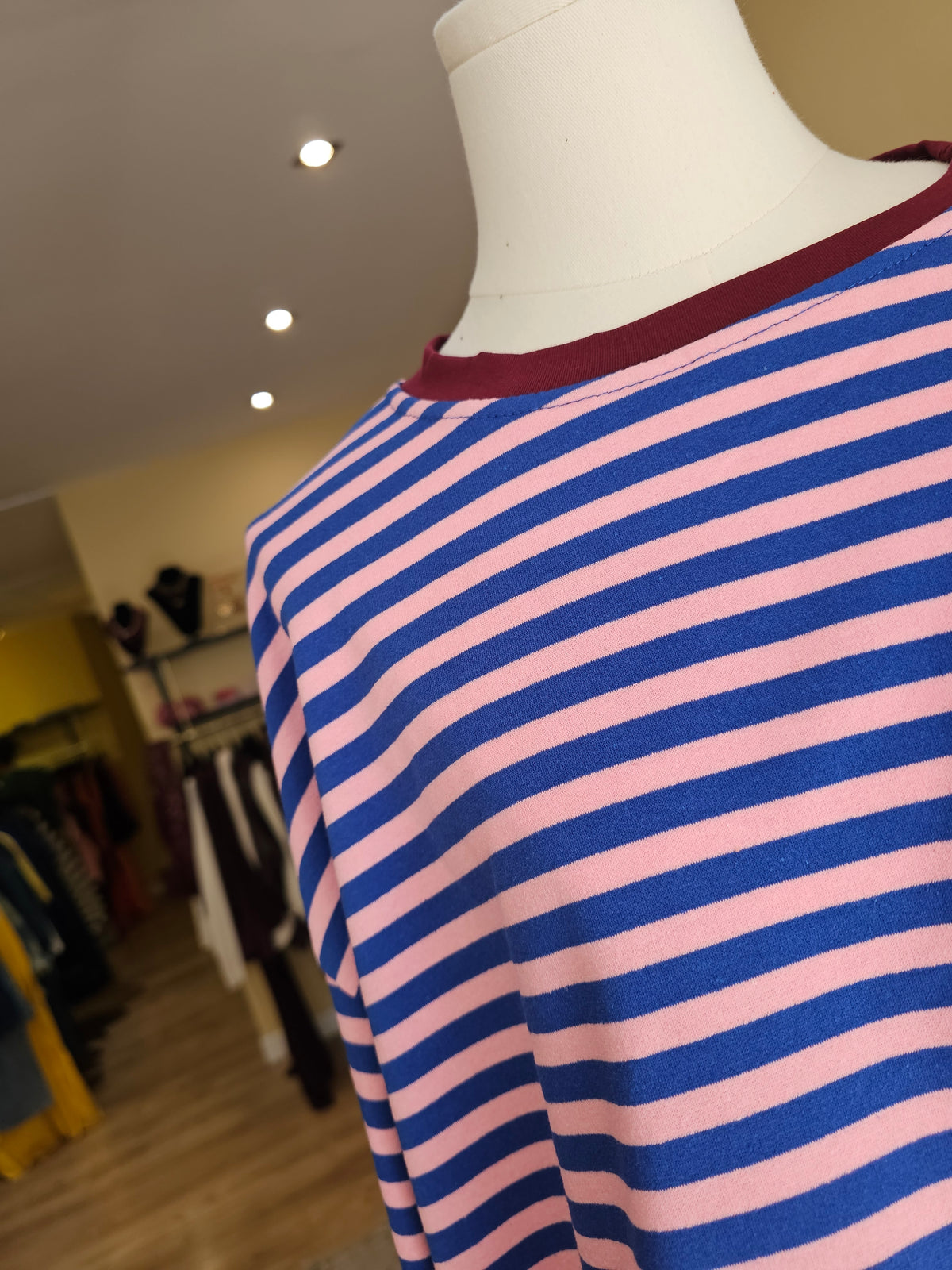 Mariniere rose bleu bordeaux