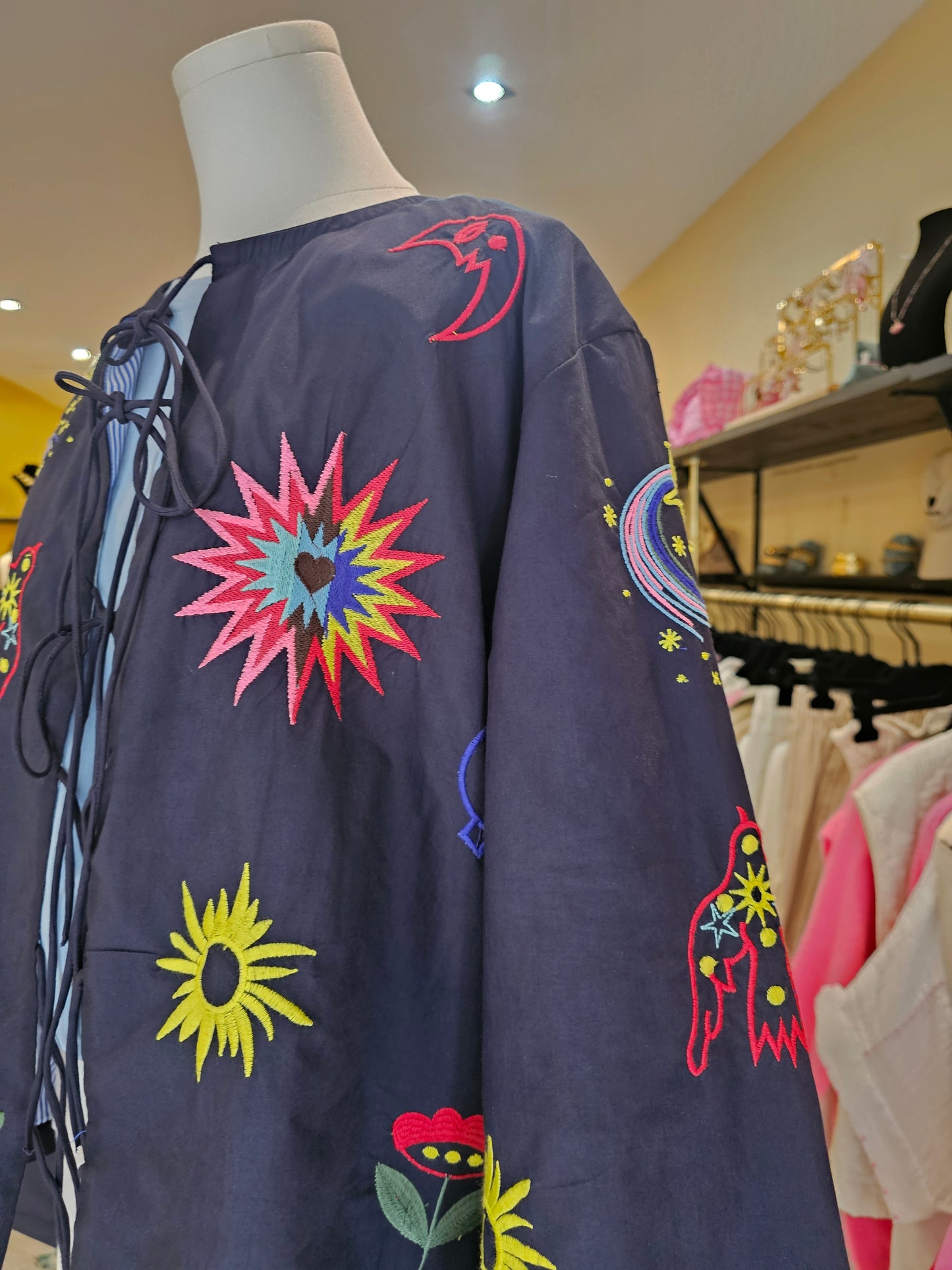 Veste brodée marine