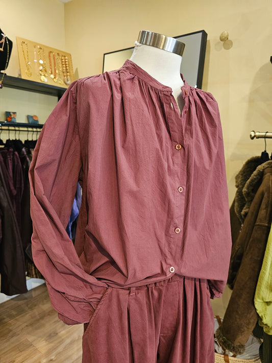 Chemise en coton bordeaux Johanna paris