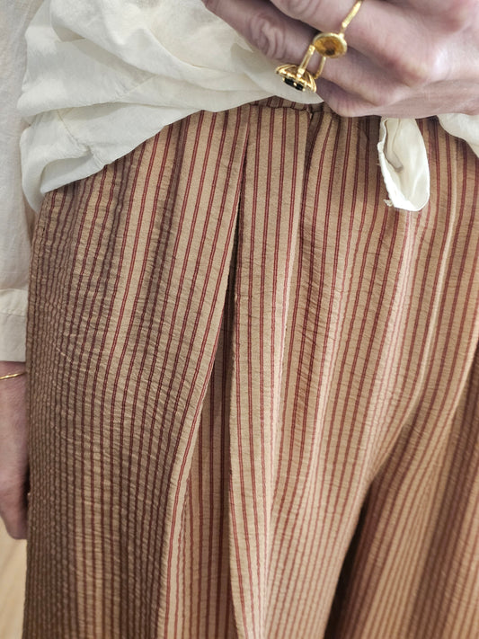 Pantalon large rayé