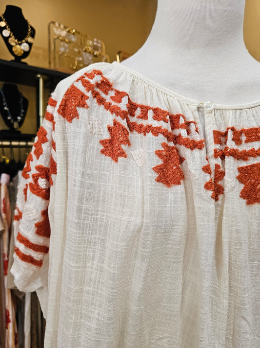 Robe brodée johanna paros