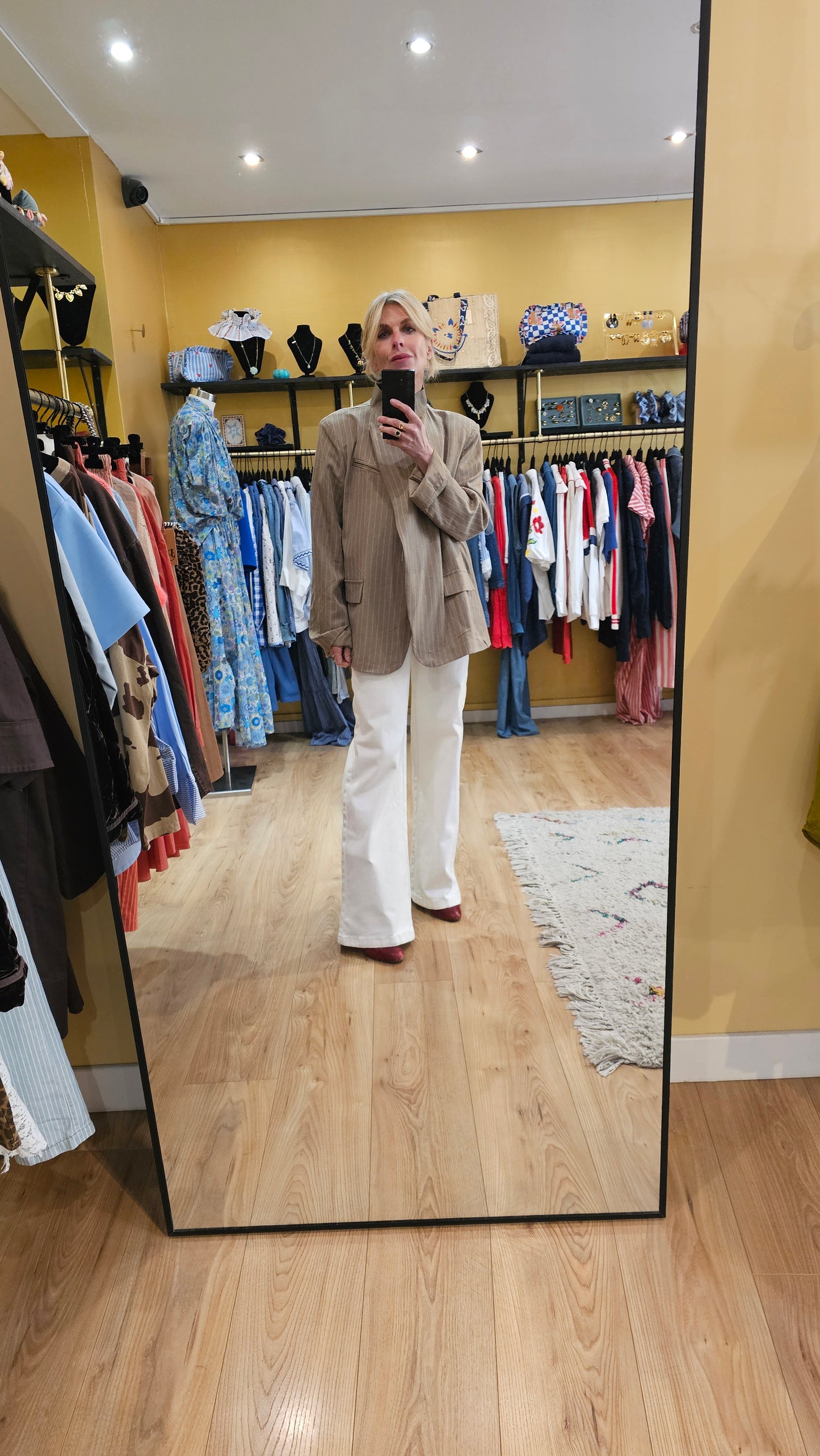 Veste beige rayé Johanna Paris