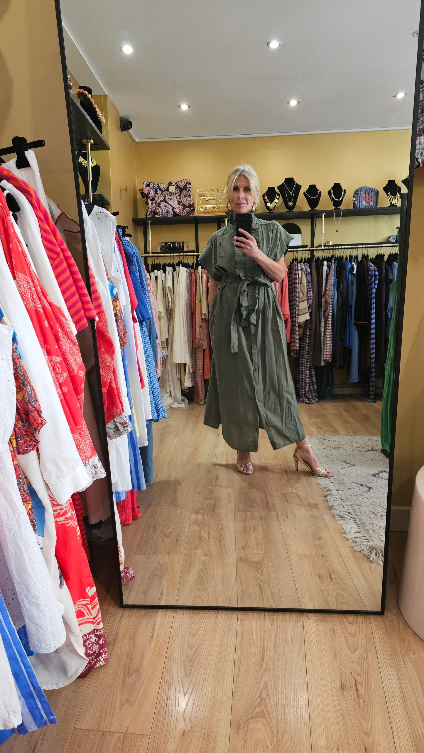 Robe chemise kaki johanna paris