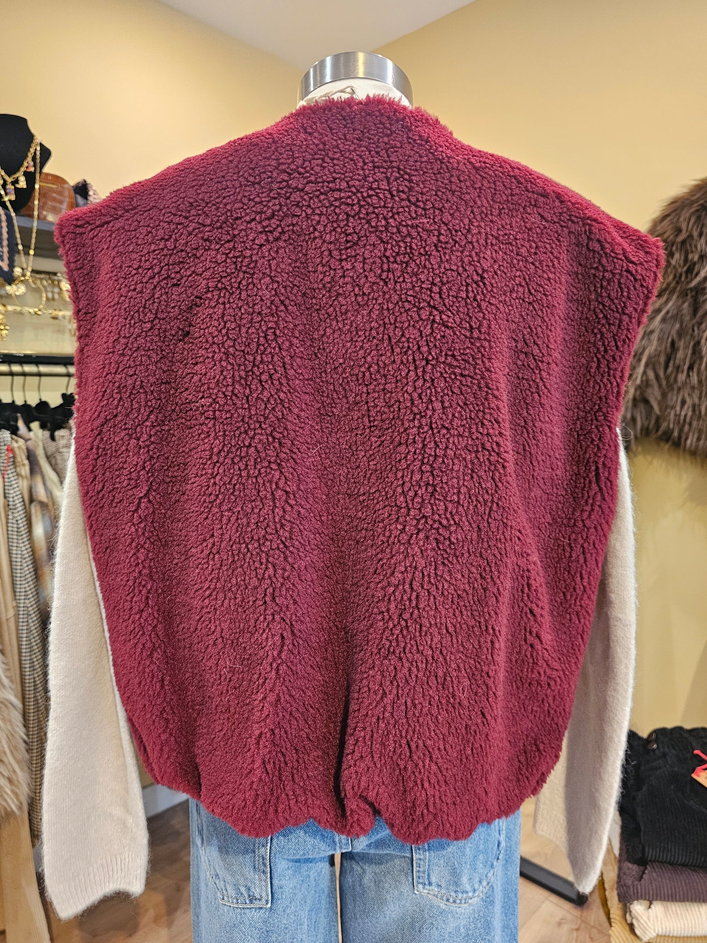 Gilet sans manche bordeaux