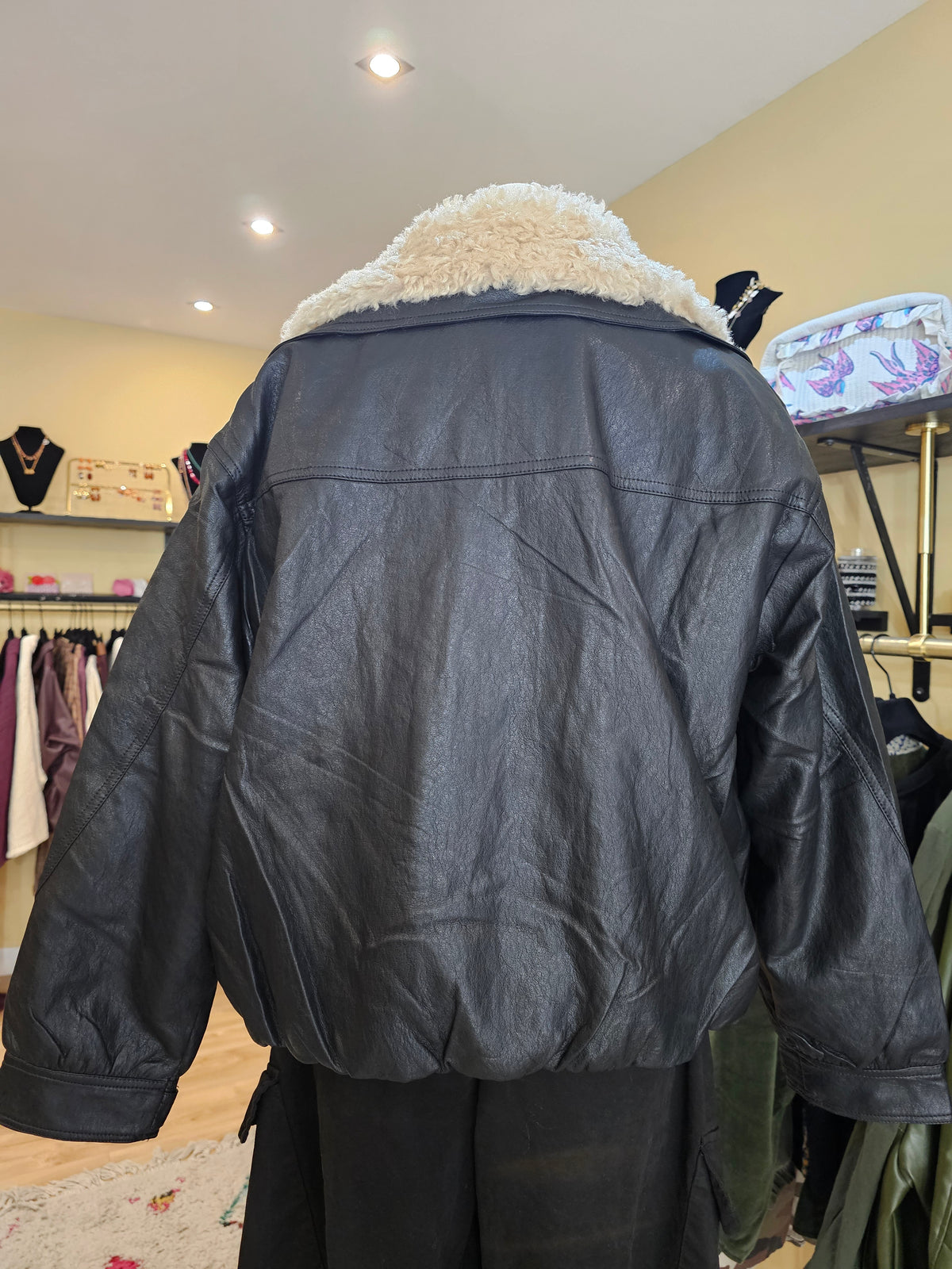 Blouson simili cuir noir
