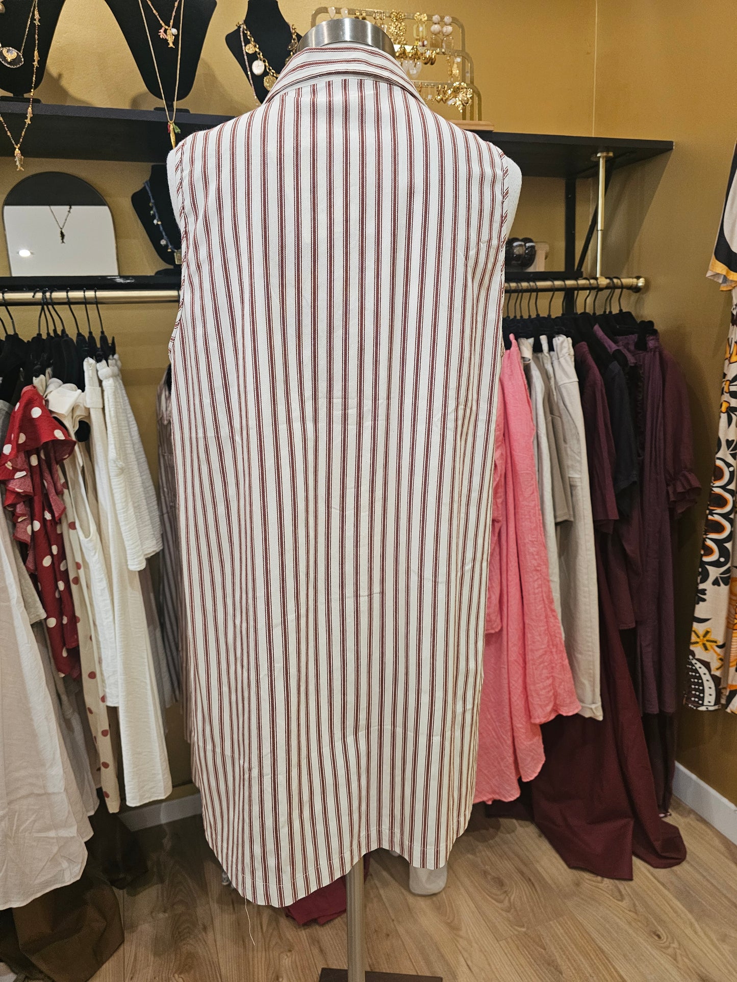 Robe courte rayée