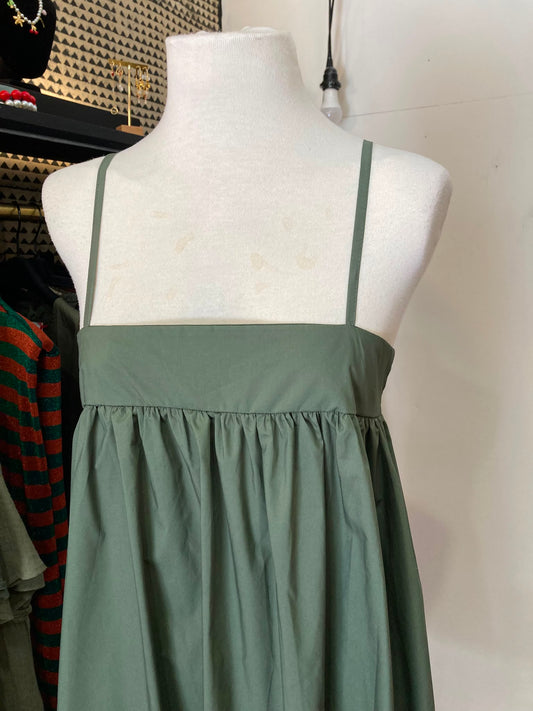 Robe kaki bretelles johanna Paris
