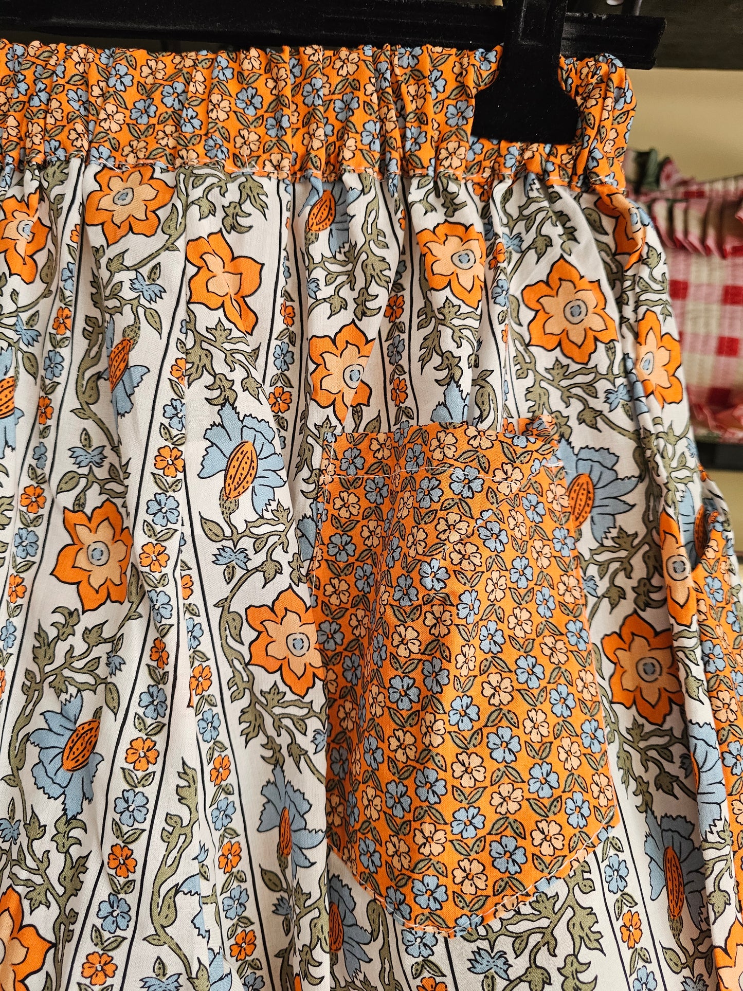 Pantalon orange fleuri Johanna Paris