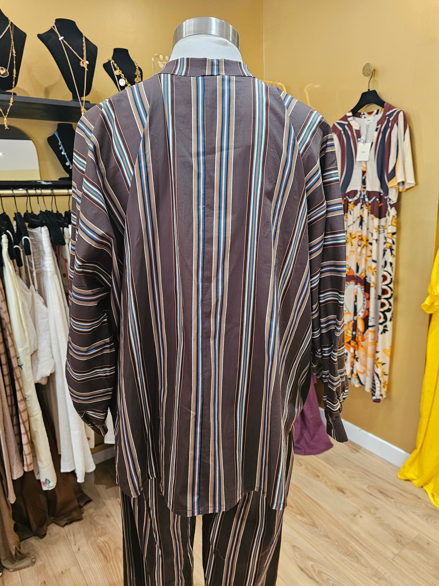 Blouse marron rayée Johanna Paris