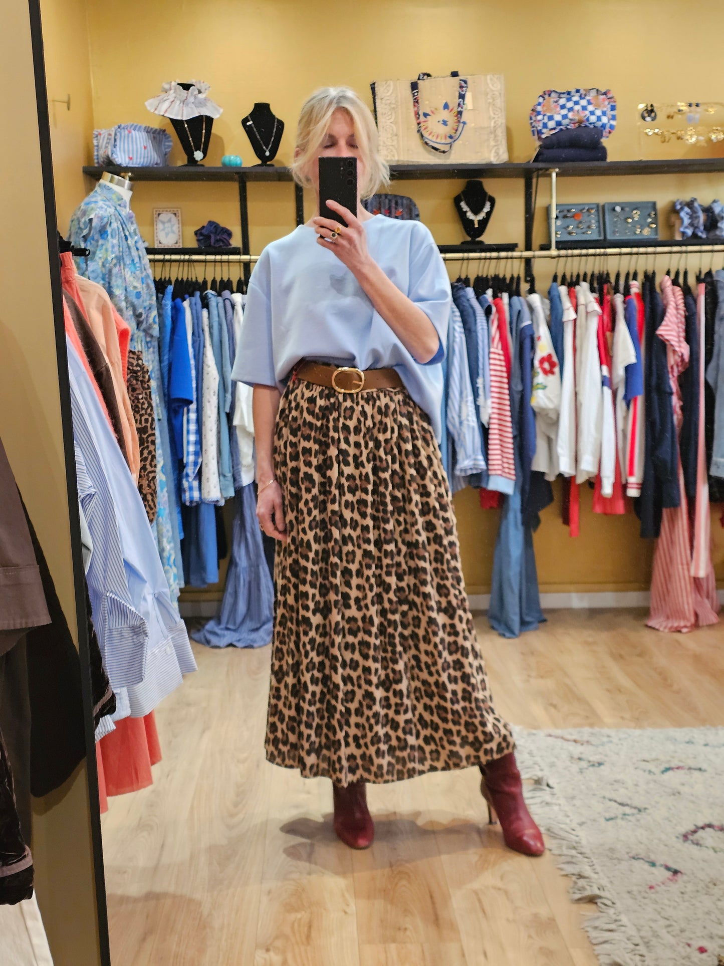 Tshirt molletonné bleu ciel