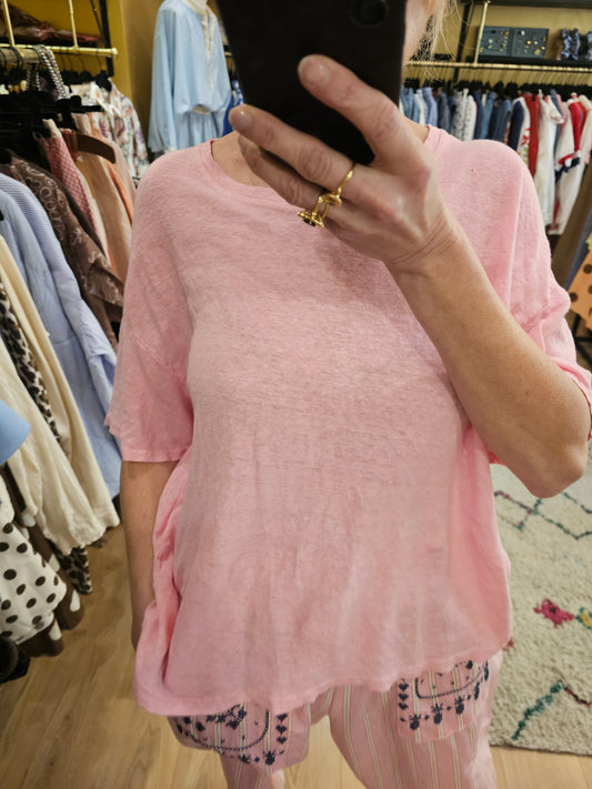 Tshirt en lin rose Johanna Paris
