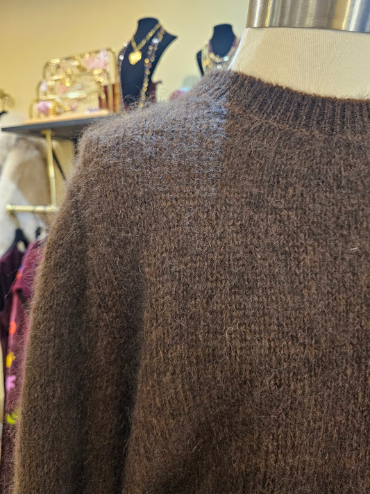 Pull mohair chocolat Johanna Paris