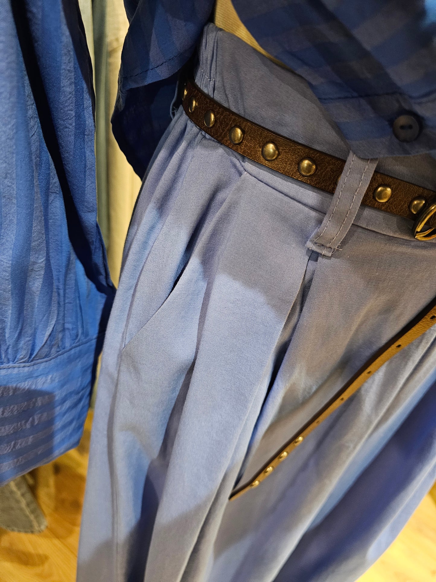 Pantalon large bleu Johanna Paris