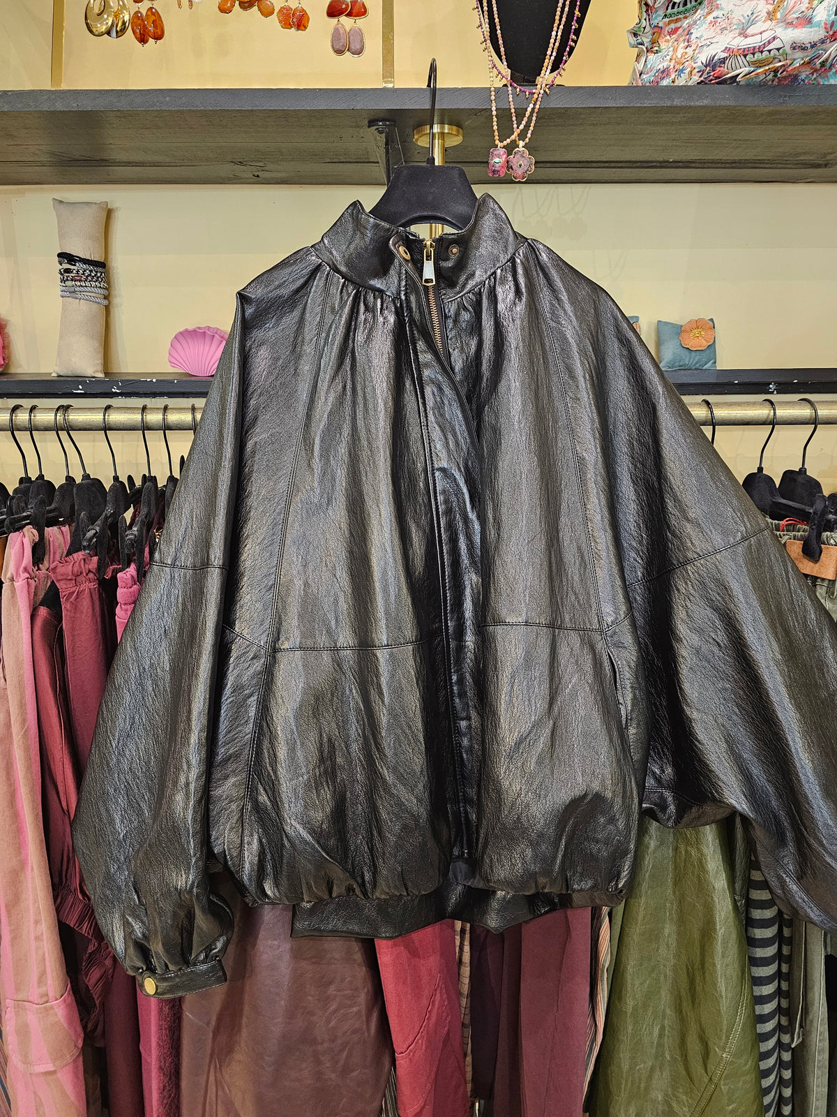 Blouson simili noir Johanna Paris