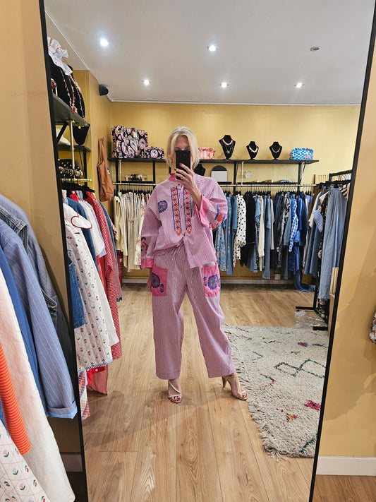 Pantalon brodé Johanna Paris